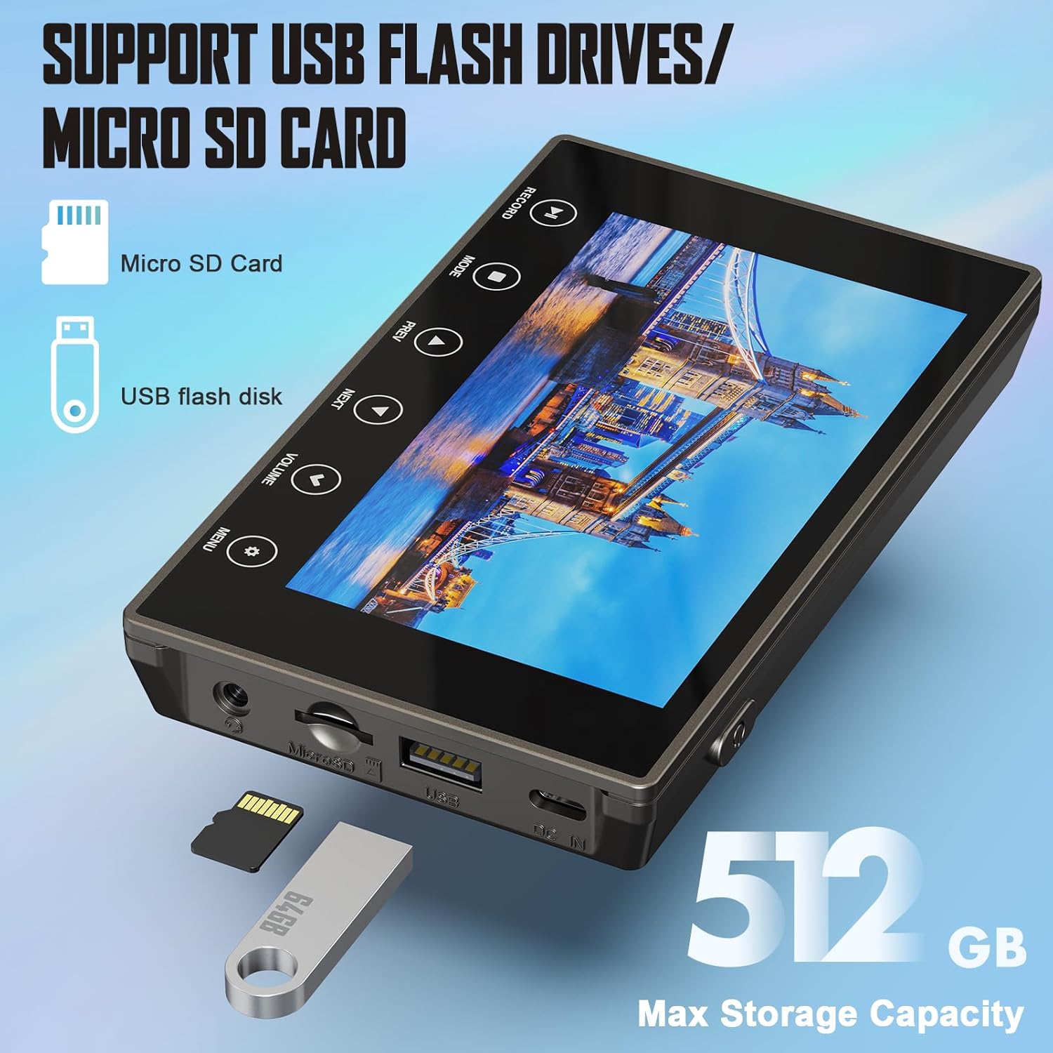 VHS to Digital Converter 3.0, 5" Convert VHS to Digital, 4K VCR HI8 8MM Tapes VHS Player DVD Camcorder Mini DV Cassette Tape Analog Video to Digital Converters to Computer/PC/USB/SD Card