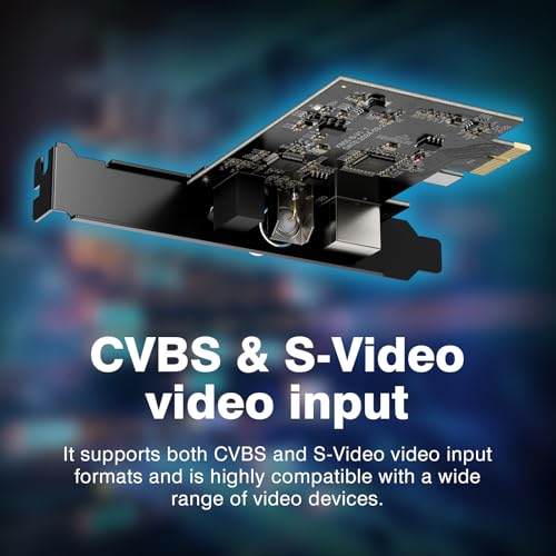 DigitPro PCIE Express Video Capture Board, PCIE Video Capture Card, Support Windows 7, 10, 11 and Linux Systems