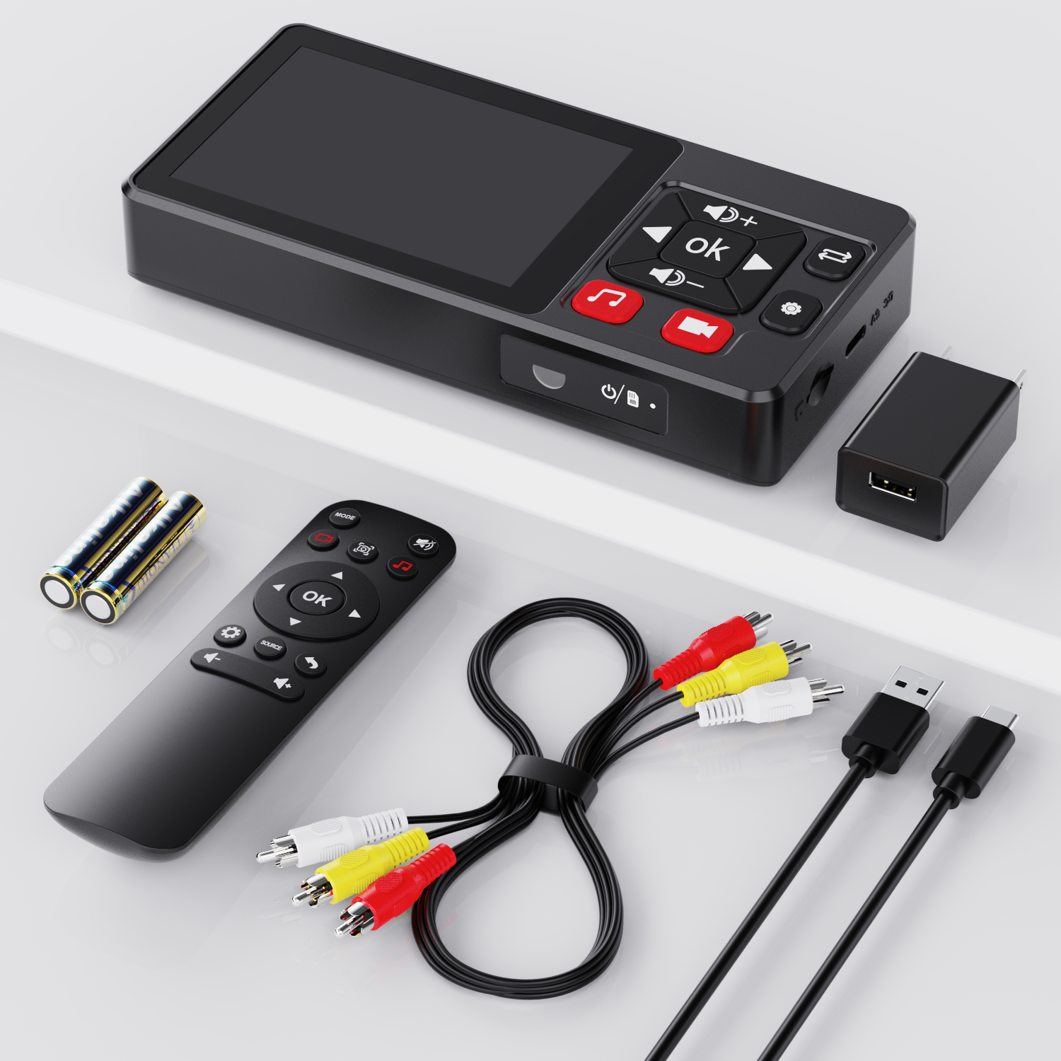 VHS to Digital Converter, HD Video to Digital Converter Recorder 3.0 with Remote, Convert Record Video Audio from VHS/VCR/DVR/DVD/Hi8/Mini DV Player, Camcorder, Gaming Console(Players Needed)