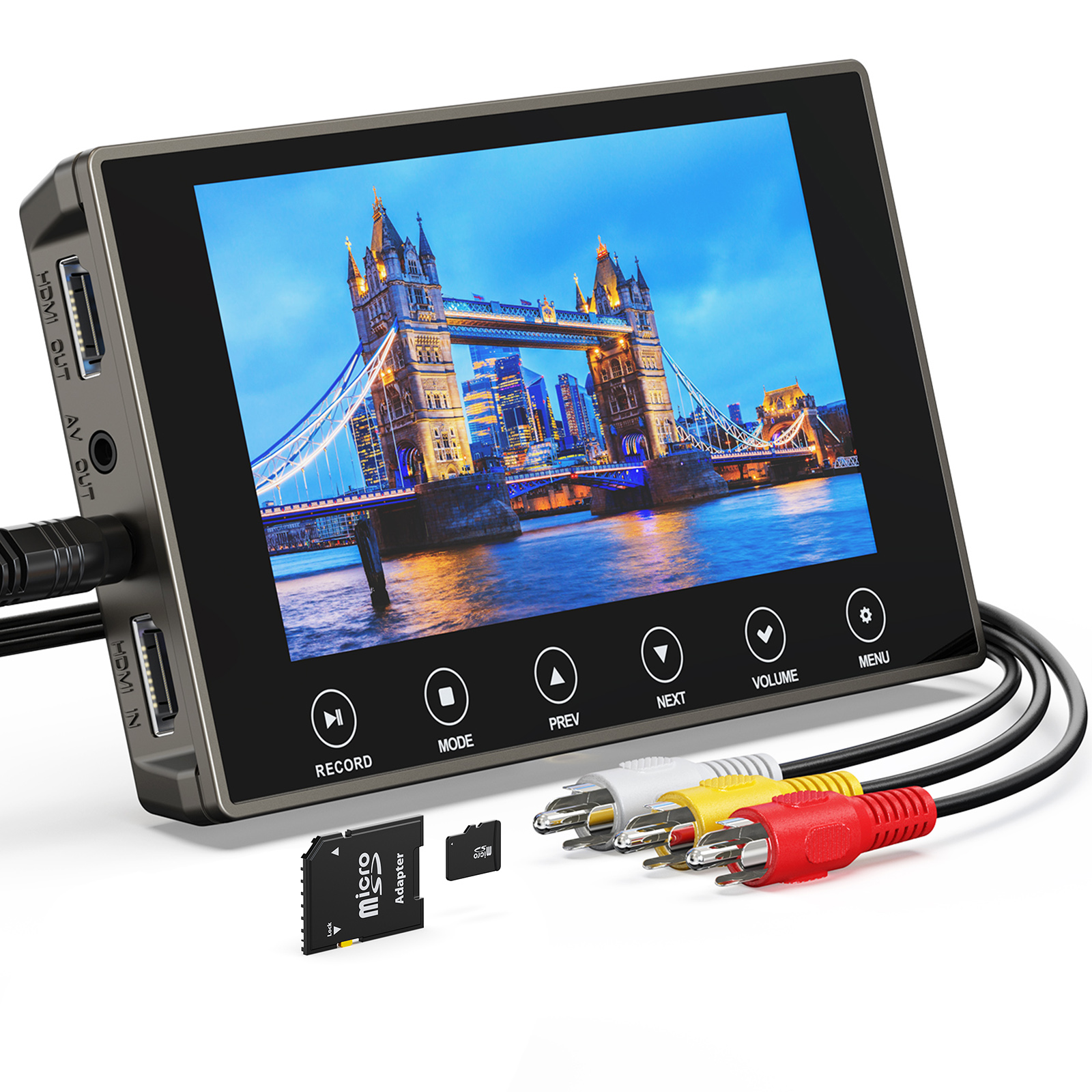 DigitPro VHS to Digital Converter 3.0, 5" Large Screen Video to Digital Converter, 4K HD Convert VCR HI8 8MM Tapes VHS Player DVD Camcorder Mini DV Cassette Tape Analog to Digital