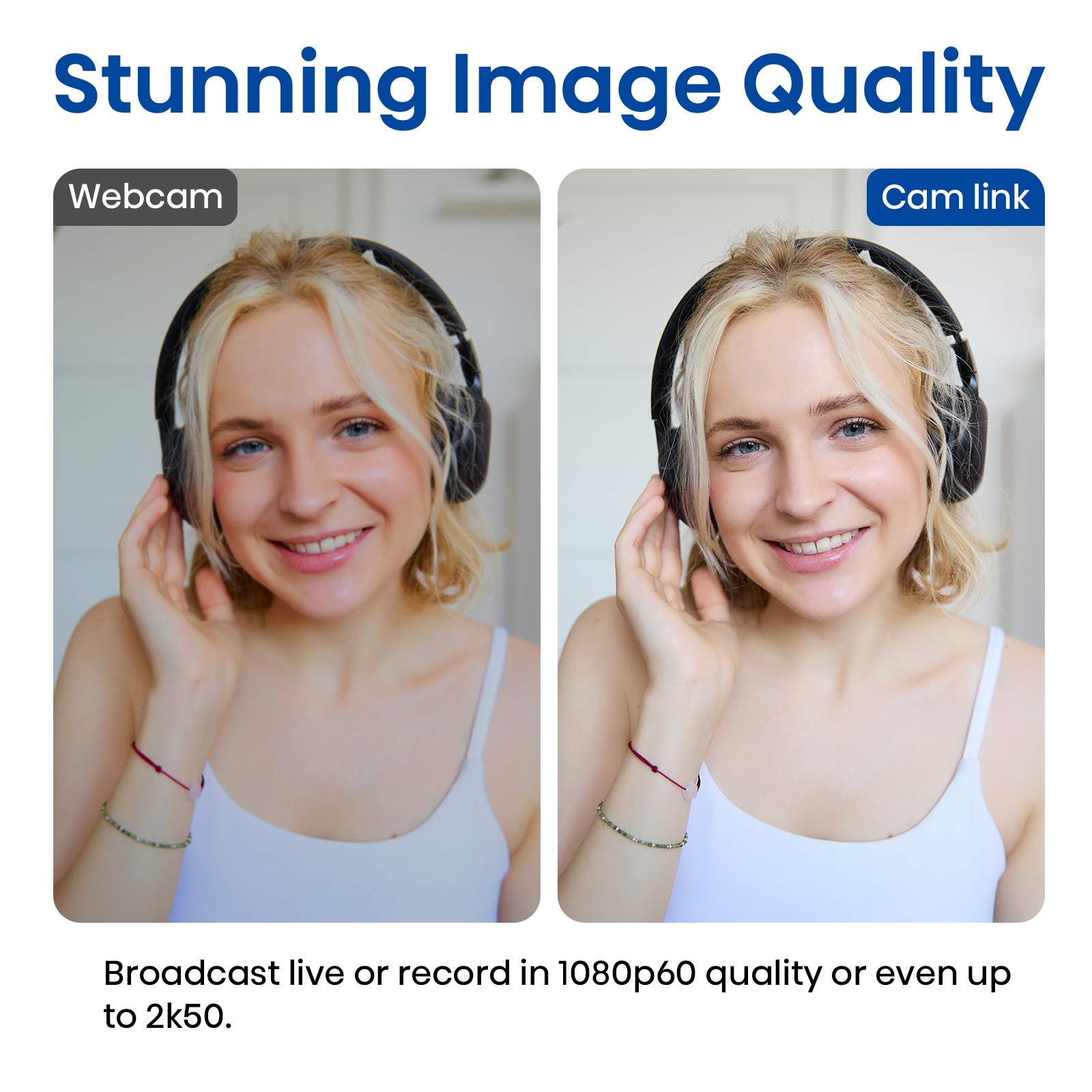 DigitPro Cam Link 4K – External Capture Card for DSLR Camcorder ActionCam as Webcam, HDMI to USB 3.0, Meet/Stream/Record in 2K50/1080p60, Easy Connect for OBS/Zoom, Windows/Mac