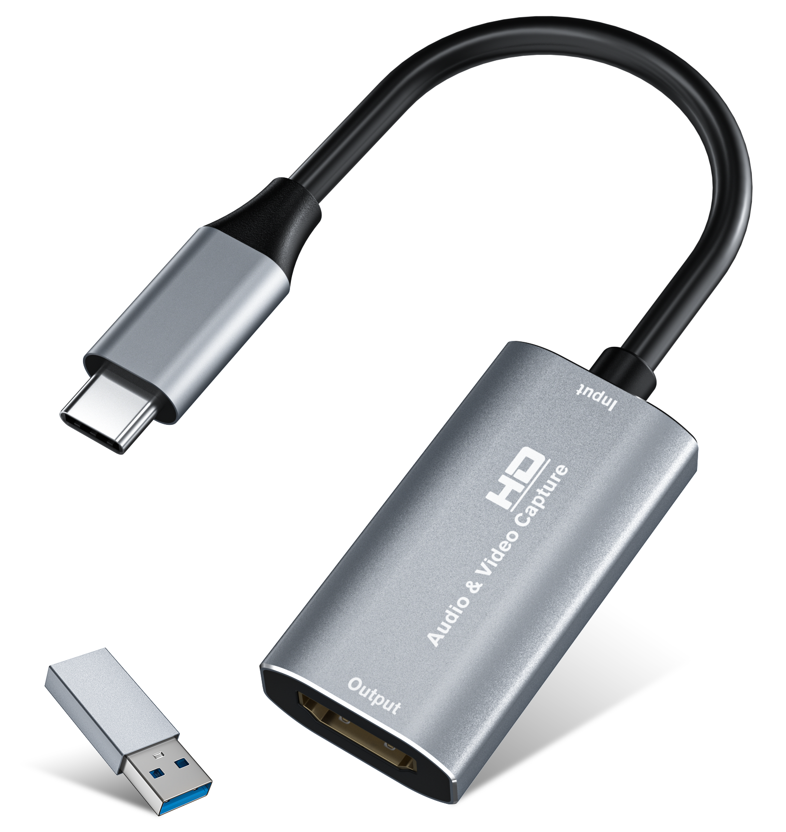 VIXLW Video Capture Card, 4K USB3.0 HDMI to USB C, 1080P 60FPS Capture Card for Streaming, Gaming, Video Recording Compatible with Switch, Xbox, PS4, OBS, Windows, Mac OS, Zoom(Silver)