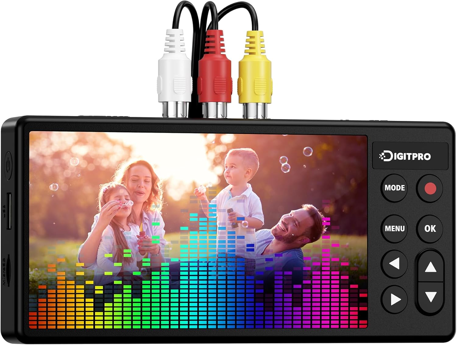 VHS to Digital Converter 3.0, 5” HD Video to Digital Recorder, Convert Video & Audio from Analog VCR, DVR, DVD, Hi8, Mini DV, Camcorder Cassette Tapes (Tapes/DVD Player Needed)